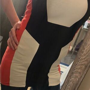 Colorblock Sleeveless Mini Dress